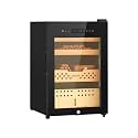 VEVOR Electric Humidor, 60L, 350 Counts Electric Cigar Humidor Cabinet with Compressor Cooling, Constant Humidity & Temperature Control, Spanish Cedar Wood Shelves & Drawers, 3 Layers, for Household