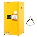 VEVOR Flammable Cabinet 18" x 18" x 35", Galvanized Steel Safety Cabinet, Adjustable Shelf Flammable Storage Cabinet, for Commercial Industrial and Home Use, Yellow: Industrial &amp; Scientific