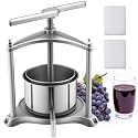VEVOR Fruit Wine Press, 0.8 Gallon/3L, Stainless Steel Manual Juice Maker with Powerful T-Shaped Handle, Juice Making for Apple/Grape/Orange/Berry, Cheese/Tincture/Herbal Press, for Kitchen Home