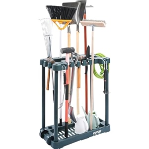 vevor garden tool organizer 10 slots yard tool tower rack for garage organization and storage hold long-handled toolrakebroomshovel pp garden tool stand holder organizer for yard shed outdoor