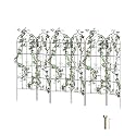 VEVOR Garden Trellis for Climbing Plants, 71 x 20 in, 6 Packs Rustproof Metal Garden Flower Trellis, Outdoor Climbing Rose Trellis Cucumbers Support, Decorative Clematis Trellis for Courtyards Lawns