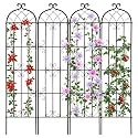 VEVOR Garden Trellis for Climbing Plants, 87 x 20 in, 4 Packs Rustproof Metal Garden Flower Trellis, Outdoor Climbing Rose Cucumbers Support, Decorative Clematis Trellis for Courtyards Lawns