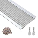 VEVOR Gutter Guard, 5 in Aluminum Gutter Cover with Stainless Steel Micro Mesh, Heavy-Duty 100ft Length, 0.04in Thick, Leaf Guard for Debris and Pine Needles, Easy DIY Install, Screws Included, 20 PCS