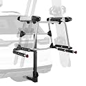 VEVOR Hitch Mounted Ski & Snowboard Rack, Fits 2-Inch Receiver, Carries up to 6 Pairs of Skis or 4 Snowboards, Hitch-Mounted Rack for Car with Key Lock, Security Strap, Tilt Access, Rubber Padding