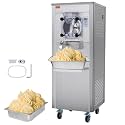 VEVOR Ice Cream Maker for Commercial Use, Produces 18 Liters per Hour, 1780W, Offers Single Flavor, Equipped with Wheels, 6L Stainless Cylinder, LED Display, Automatic Cleaning &amp; Pre-cooling Functi