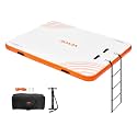 VEVOR Inflatable Floating Dock, Inflatable Dock Platform, Non-Slip Air Dock Platform with Portable Carrying Bag &amp; Detachable Ladder, Floating Platform Island Raft for Pool Beach Ocean
