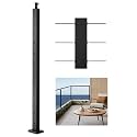 VEVOR Level Drilled Cable Railing Post, 12 Holes, 42x2x2 Inches Stainless Steel Cable Railing System Kit for Indoor Outdoor Deck Balcony, 1 Pack, Black, Product ID 1JZLGZXHS106AWJO6001V0