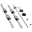 VEVOR Linear Rail Guide Kit, HGR20, 2PCS 600 mm (23.62 inch) Linear Rails and 1PCS Ball Screw, 4PCS Slide Blocks, with BF12/BK12 End Support, Coupling, and Nut Housing, for DIY CNC Routers Lathes