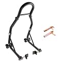 VEVOR Motorcycle Rear Wheel Stand, 850lbs/390kg Load Capacity Lift with U + L Fork Swingarm Spool, Heavy Duty Rear Wheel Stand Motorcycle Lift Jack Stands, for Suzuki Yamaha Honda Kawasaki, Black