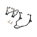 VEVOR Motorcycle Stand Lift, 1100lbs Capacity Front Rear Combo Stand Lift, Front Wheel Dual-Fork Stands, Rear U+L Fork Swingarm Spool Stands, for Most Yamaha Honda Kawasaki Suzuki Motorcycles, Black
