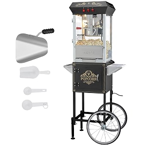 VEVOR Popcorn Maker with Cart 850W Popcorn