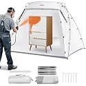 VEVOR Portable Paint Booth, Larger Spray Paint Tent with Built-in Floor & Mesh Screen & Windproof Hooks, Painting Tent Station for Furniture DIY Hobby Tool, 7.5x5.2x5.2ft Spray Paint Shelter