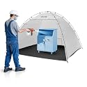 VEVOR Portable Paint Booth Tent, 116.14 x 114.96 x 79.53 inch Painting Tent Station, Spray Shelter with Built-in Floor & Mesh Screen, Large Space, Oxford Spray Painting Tents for Cupboard, Chairs