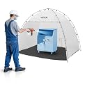 VEVOR Portable Paint Booth Tent, 91.7 x 67.7 x 74.8 inch Painting Tent Station, Spray Shelter with Built-in Floor & Mesh Screen, Large Space, Oxford Spray Painting Tents for Cupboard, Chairs, Tables