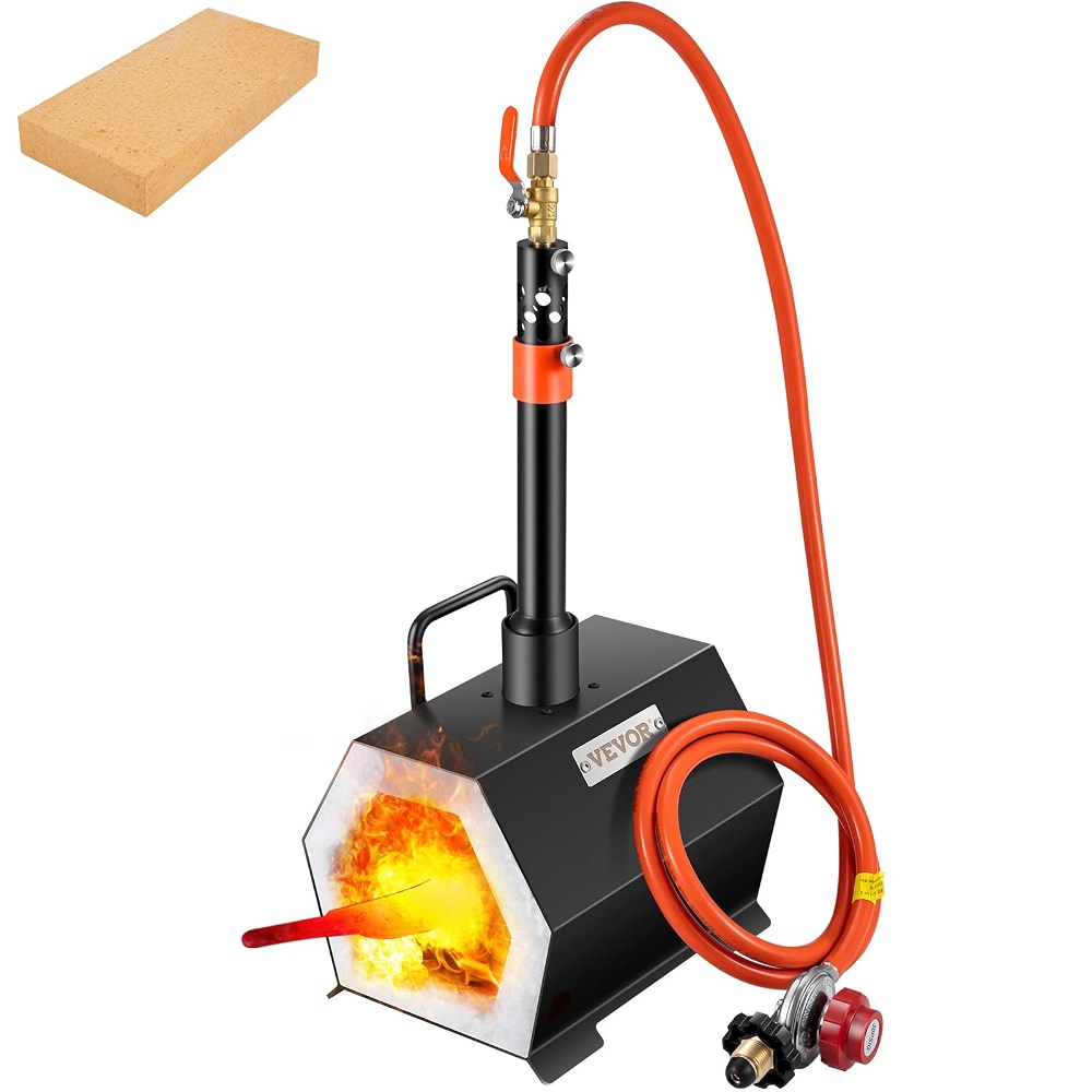 VEVOR Propane Forge Portable, Single Burner 2600F Metal and Knife Forge ...