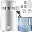 Vevor Pure Water Distiller 750W, Purifier Filter Fully Upgraded with Handle 1.1 Gal /4L, BPA Free Container, Perfect for Home Use, White
