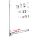 VEVOR Push Bar Panic Exit Device, 28" Stainless Steel Commercial Panic Bar for Exit Doors, Emergency Exit Door Hardware with Vertical Top Rod and Sticker, for 28"-41" Wood or Metal Door, Silver