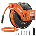 VEVOR Retractable Air Hose Reel 3/8 IN x 50 FT Hybrid Air Hose Max 300PSI