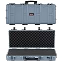 VEVOR Rifle Case, Rifle Hard Case with 4 Layers Fully-protective Foams, Lockable Hard Gun Case with Wheels, IP67 Waterproof &amp; Crushproof, for Rifles or Shotguns