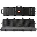 VEVOR Rifle Case, Rifle Hard Case with 4 Layers Fully-protective Foams, Lockable Hard Gun Case with Wheels, IP67 Waterproof & Crushproof, for Rifles or Shotguns