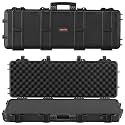 VEVOR Rifle Case, Rifle Hard Case with 4 Layers Fully-protective Foams, Lockable Hard Gun Case with Wheels, IP67 Waterproof & Crushproof, for Rifles or Shotguns