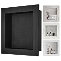 VEVOR Shower Niche,16-Inch Width x 16-Inch Height x 3.5-Inch Depth Single Shelf Organizer,Wall-Inserted Niche Recessed Sealed Protection Modern Soap Storage for Shower Bathroom,Black