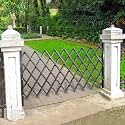 VEVOR Single Folding Security Gate 61" H x 71" W Folding Door Gate Black