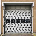 VEVOR Single Folding Security Gate 7 ft H x 7 ft W Folding Door Gate Black