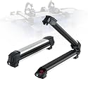 VEVOR Ski & Snowboard Roof Rack, Carry up to 4 Pairs of Skis or 2 Snowboards, 2 PCS Aluminum Universal Car Roof Rack with Lock & Rubber Padding, Carrier for Fishing Rod, Fit Most Slotted Crossbars