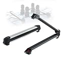 VEVOR Ski & Snowboard Roof Rack, Carry up to 6 Pairs of Skis or 4 Snowboards, 2 PCS Aluminum Universal Car Roof Rack with Lock & Rubber Padding, Carrier for Fishing Rod, Fit Most Slotted Crossbars