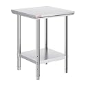 VEVOR Stainless Steel 24 x 24 x 32 Inch Commercial Kitchen Prep Work Table