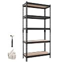 VEVOR Storage Shelves, 5-Tier Adjustable, 2000 lbs Capacity, Heavy Duty Garage Storage Shelving Unit, Metal Utility Rack Shelf, for Kitchen Pantry Basement Bathroom, 29.88" W x 12.17" D x 59.84" H