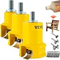 VEVOR Tenon Cutter, 1"/25.4mm & 1.5"/38mm & 2"/50.8mm, Premium Aluminum & Steel Log Furniture Cutter, with Dual Curved Blades & Button Screws Home Master Kit, Commercial Starter’s Tool for Home DIY