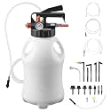 VEVOR Transmission Fluid Pump, 8 L Pneumatic Oil Fluid Extractor, ATF Refill Dispenser Transfer Pump with 15 ATF Adapters, Oil Extractor Dispenser with HDPE Tank for Cars, Boats, Lawn Mowers
