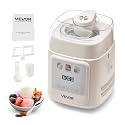 VEVOR Upright Automatic Ice Cream Maker with Built-in Compressor, 1 Quart No Pre-freezing Gelato Maker &amp; Frozen Yogurt Machine, 4 Modes Electric Sorbet-Maker, Compressor Ice Cream Machine for Home