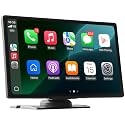 VEVOR Wireless Car Stereo, 9-Inch HD Portable Radio Touch Screen with Apple CarPlay and Android Auto, CarPlay Screen with Front & Backup Cameras, Voice Control, Mirror Link, Bluetooth, GPS Navigation