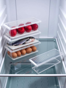 VEWIKZY Plastic Fridge Container - 1500 ml