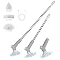 VEWIOR Electric Spin Scrubber, Cordless Cleaning Brush with 3 Adjustable Angle 2 Speeds 3 Replaceable Brush Heads for Floor Bathroom Tub Tile Kitchen Window