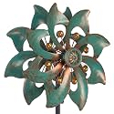 VEWOGARDEN Garden Decor Wind Spinners, Small Waterproof Metal Pinwheels Wind Spinner for Yard and Garden 37 * 10inches (Double Blade)