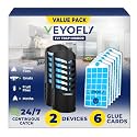 VEYOFLY Fruit Fly Traps Indoor Plug-in UV, Gnat Trap, 2 Device + 6 Refills