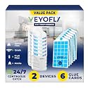 VEYOFLY Fruit Fly Traps Indoor Plug-in UV, Gnat Trap, 2 Device + 6 Refills