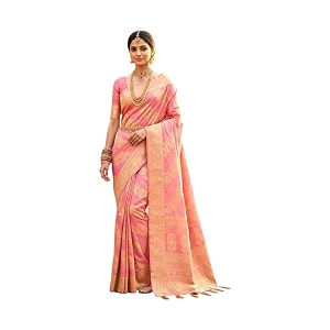 vfcollections womens fancy cotton saree  rich zari woven design  bridal saree  unstitched blouse piece
