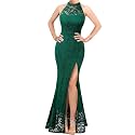 VFSHOW Womens Halter Formal Prom Gala Wedding Guest Maxi Dress Evening Gown