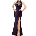VFSHOW Womens Halter Formal Prom Gala Wedding Guest Maxi Dress Evening Gown