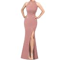 VFSHOW Womens Halter Formal Prom Gala Wedding Guest Maxi Dress Evening Gown