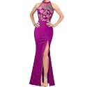 VFSHOW Womens Halter Formal Prom Gala Wedding Guest Maxi Dress Evening Gown