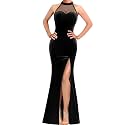 VFSHOW Womens Halter Formal Prom Gala Wedding Guest Maxi Dress Evening Gown