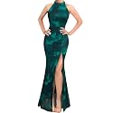 VFSHOW Womens Halter Formal Prom Gala Wedding Guest Maxi Dress Evening Gown