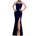 VFSHOW Womens Halter Formal Prom Gala Wedding Guest Maxi Dress Evening Gown