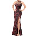 VFSHOW Womens Halter Formal Prom Gala Wedding Guest Maxi Dress Evening Gown